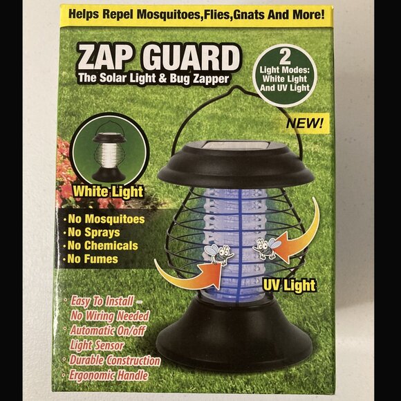 New Zap Guard Solar Light/UV Bug Zapper TEK211-6 - Picture 1 of 7